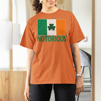 Irish Pride Boxing Fighting Notorious T Shirt For Women Vintage Ireland Flag Irish Retro Throwback