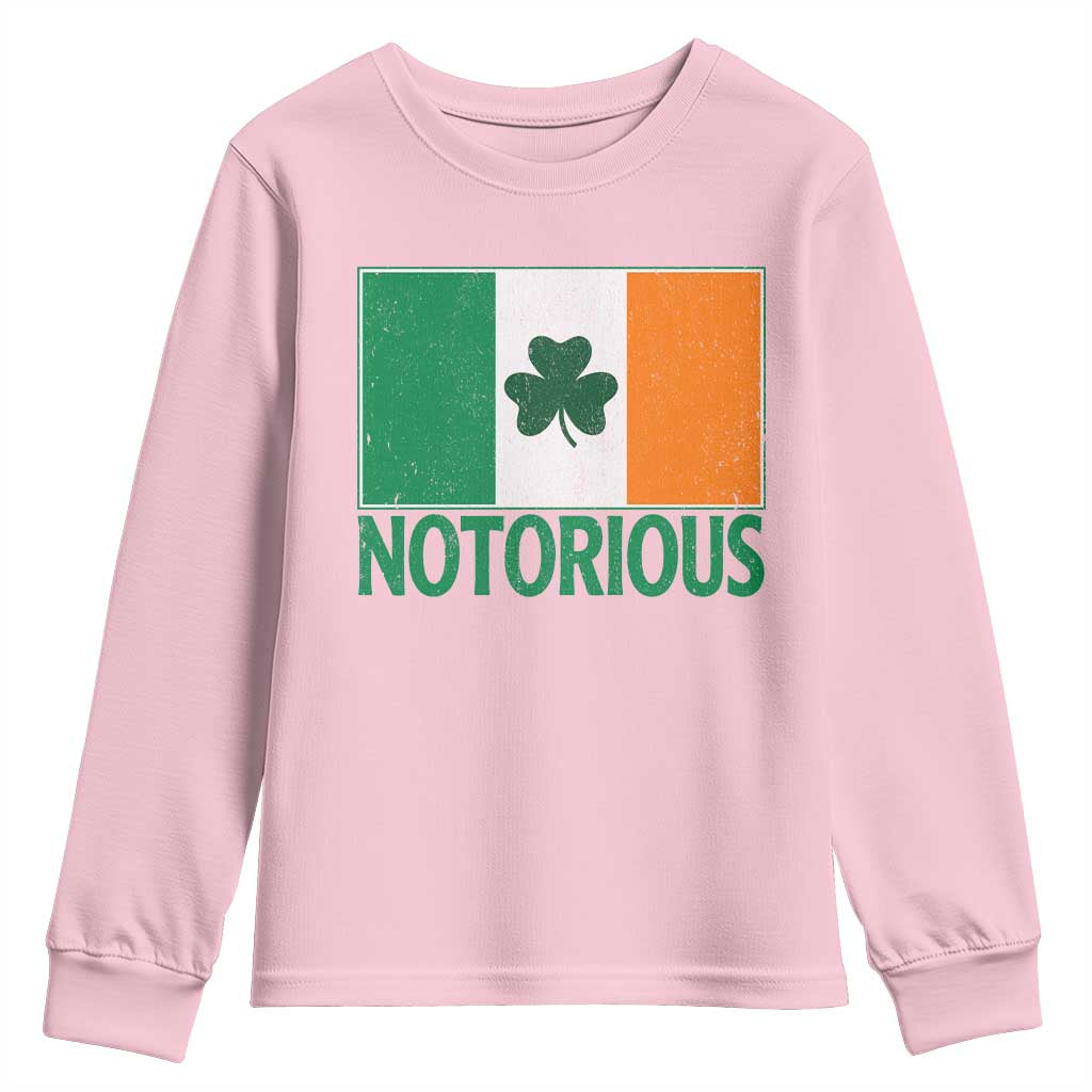 Irish Pride Boxing Fighting Notorious Youth Sweatshirt Vintage Ireland Flag Irish Retro Throwback
