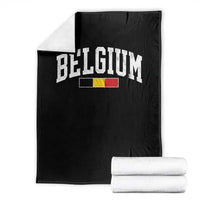 Vintage Belgium Flag Graphic Throw Blanket Belgian Pride Patriotic Gift