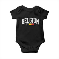 Vintage Belgium Flag Graphic Baby Onesie Belgian Pride Patriotic Gift