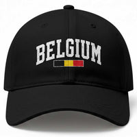 Vintage Belgium Flag Graphic Baseball Cap Belgian Pride Patriotic Gift