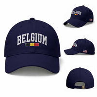 Vintage Belgium Flag Graphic Baseball Cap Belgian Pride Patriotic Gift