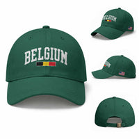 Vintage Belgium Flag Graphic Baseball Cap Belgian Pride Patriotic Gift