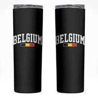 Vintage Belgium Flag Graphic Skinny Tumbler Belgian Pride Patriotic Gift