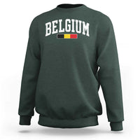 Vintage Belgium Flag Graphic Sweatshirt Belgian Pride Patriotic Gift