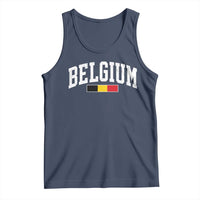 Vintage Belgium Flag Graphic Tank Top Belgian Pride Patriotic Gift