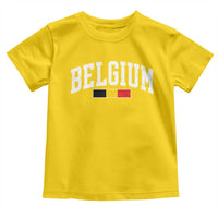 Vintage Belgium Flag Graphic Toddler T Shirt Belgian Pride Patriotic Gift