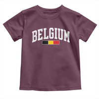 Vintage Belgium Flag Graphic Toddler T Shirt Belgian Pride Patriotic Gift
