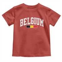 Vintage Belgium Flag Graphic Toddler T Shirt Belgian Pride Patriotic Gift
