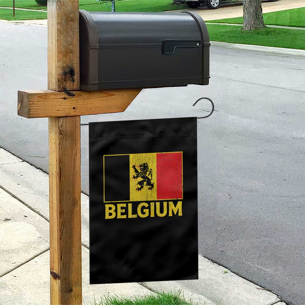 Vintage Belgium Soccer Flag with Lion Graphic Garden Flag Belgian Football Pride Gift for Fans