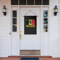 Vintage Belgium Soccer Flag with Lion Graphic Garden Flag Belgian Football Pride Gift for Fans