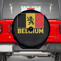 Vintage Belgium Soccer Flag with Lion Graphic Spare Tire Cover Belgian Football Pride Gift for Fans