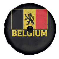 Vintage Belgium Soccer Flag with Lion Graphic Spare Tire Cover Belgian Football Pride Gift for Fans