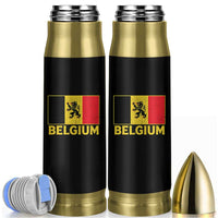 Vintage Belgium Soccer Flag with Lion Graphic Bullet Tumbler Belgian Football Pride Gift for Fans