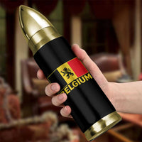 Vintage Belgium Soccer Flag with Lion Graphic Bullet Tumbler Belgian Football Pride Gift for Fans