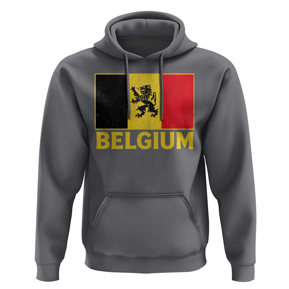 Vintage Belgium Soccer Flag with Lion Graphic Hoodie Belgian Football Pride Gift for Fans