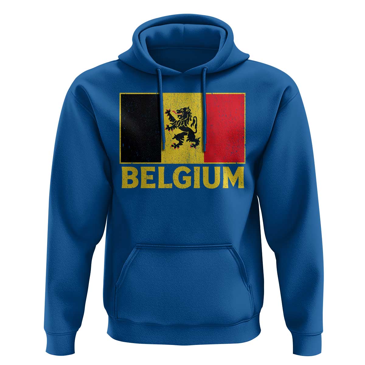 Vintage Belgium Soccer Flag with Lion Graphic Hoodie Belgian Football Pride Gift for Fans