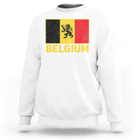 Vintage Belgium Soccer Flag with Lion Graphic Sweatshirt Belgian Football Pride Gift for Fans