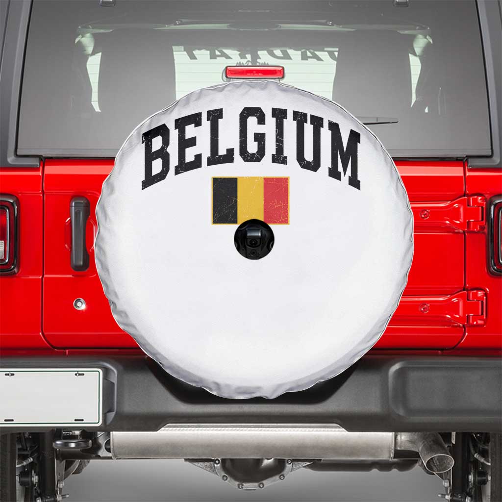 Vintage Belgium Spare Tire Cover Belgian Soccer Football Pride Gift for Fans