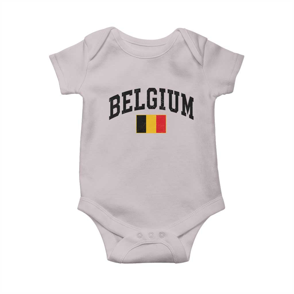 Vintage Belgium Baby Onesie Belgian Soccer Football Pride Gift for Fans