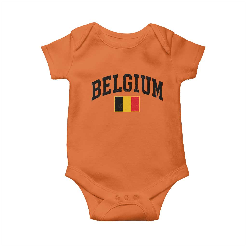 Vintage Belgium Baby Onesie Belgian Soccer Football Pride Gift for Fans