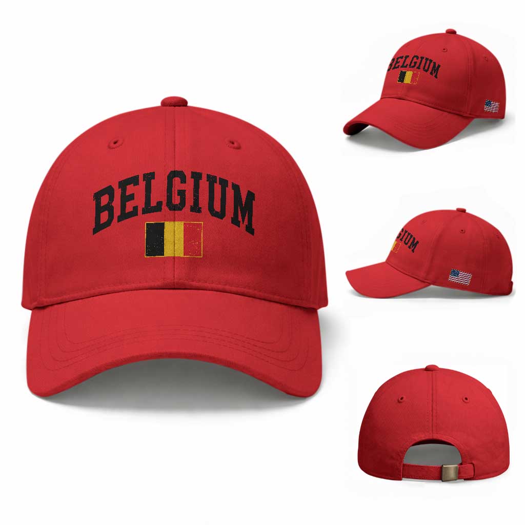 Vintage Belgium Baseball Cap Belgian Soccer Football Pride Gift for Fans