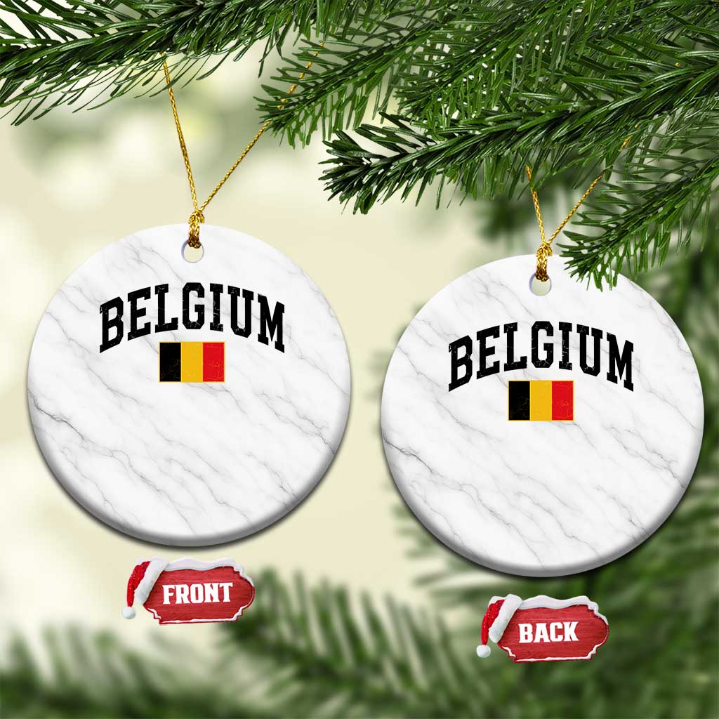 Vintage Belgium Ceramic Ornament Belgian Soccer Football Pride Gift for Fans