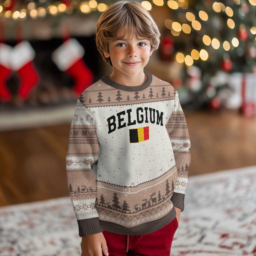 Vintage Belgium Ugly Christmas Sweater Belgian Soccer Football Pride Gift for Fans