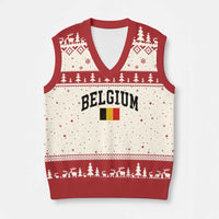 Vintage Belgium V-Neck Knit Sweater Vest Belgian Soccer Football Pride Gift for Fans