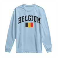 Vintage Belgium Long Sleeve Shirt Belgian Soccer Football Pride Gift for Fans