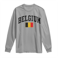 Vintage Belgium Long Sleeve Shirt Belgian Soccer Football Pride Gift for Fans