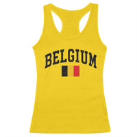 Vintage Belgium Racerback Tank Top Belgian Soccer Football Pride Gift for Fans