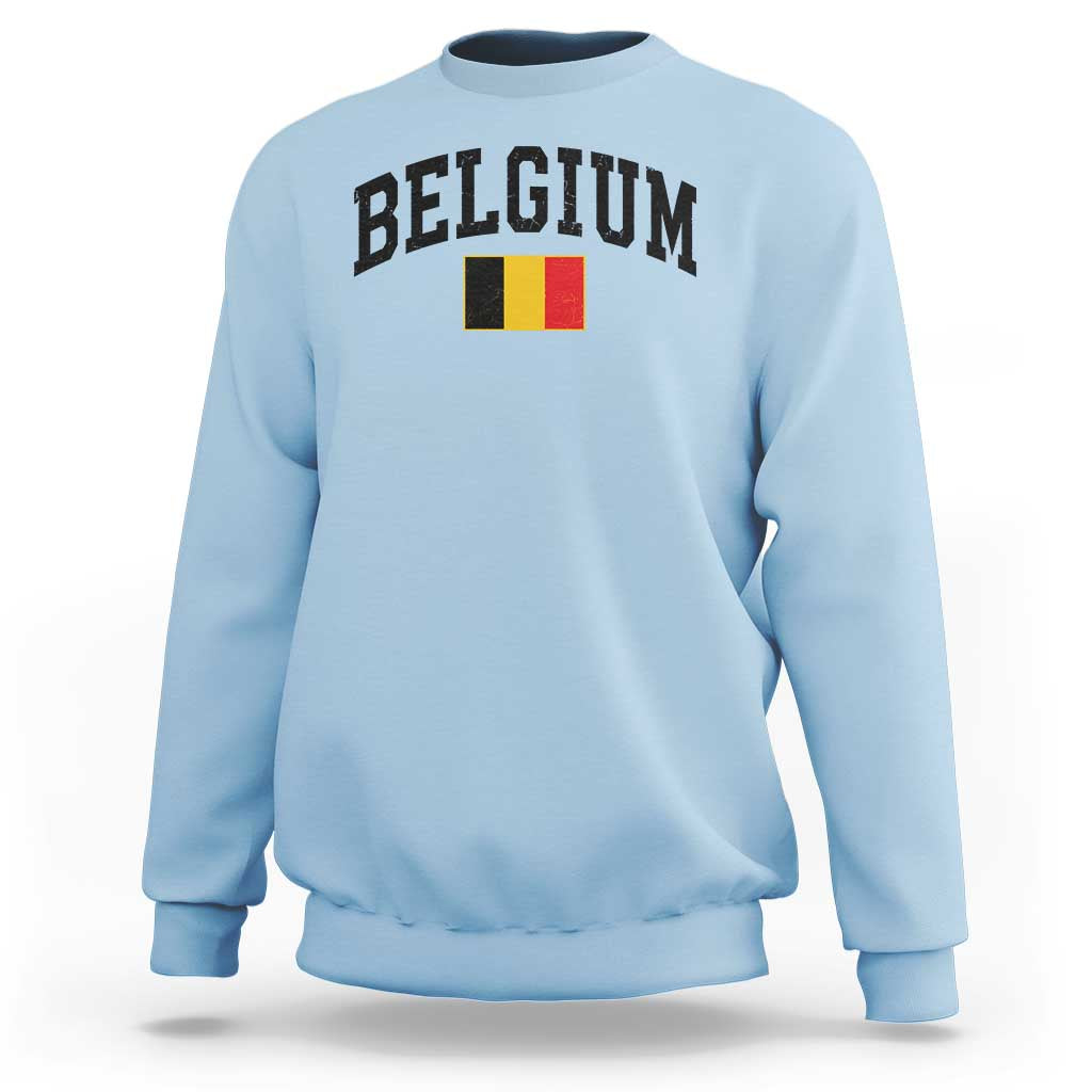 Vintage Belgium Sweatshirt Belgian Soccer Football Pride Gift for Fans