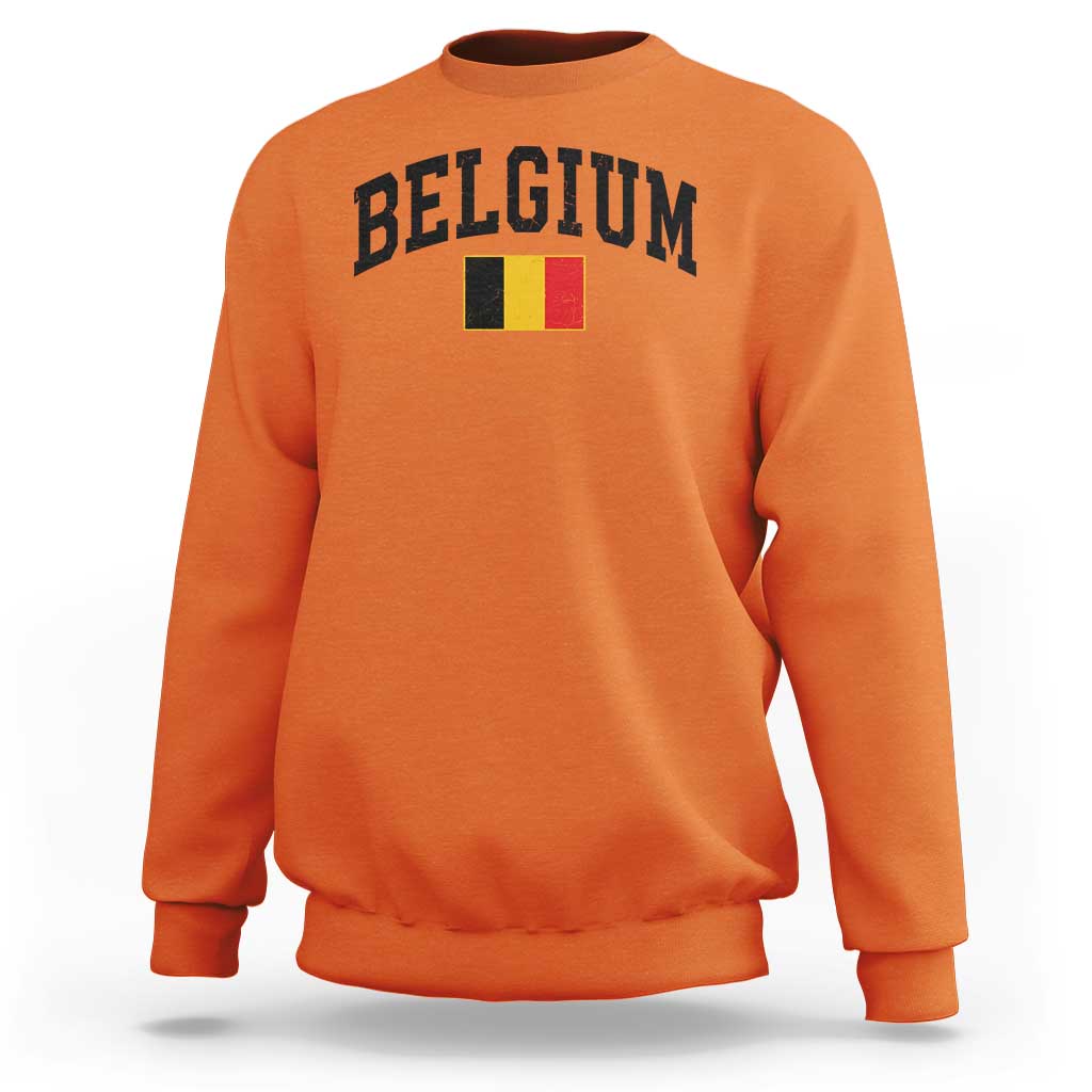 Vintage Belgium Sweatshirt Belgian Soccer Football Pride Gift for Fans