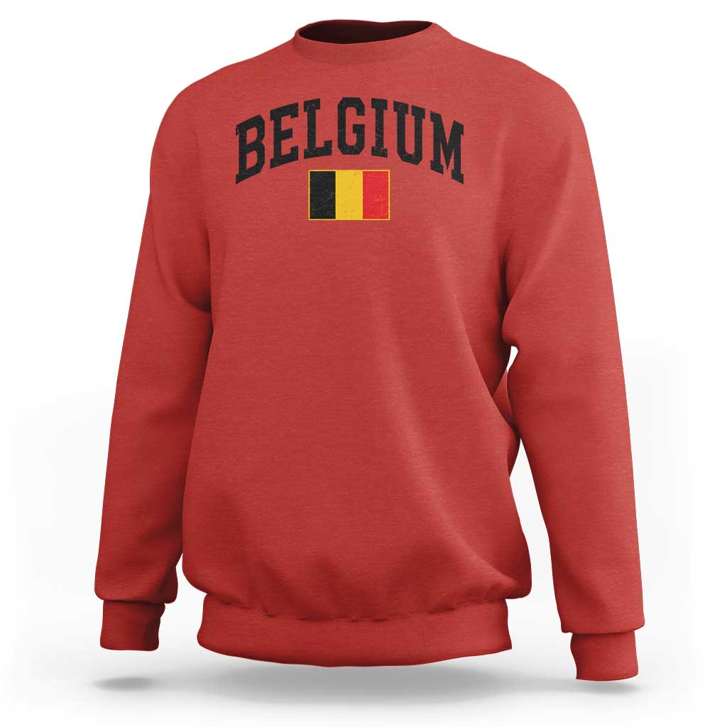 Vintage Belgium Sweatshirt Belgian Soccer Football Pride Gift for Fans
