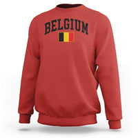 Vintage Belgium Sweatshirt Belgian Soccer Football Pride Gift for Fans