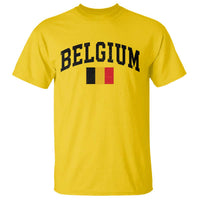 Vintage Belgium T Shirt Belgian Soccer Football Pride Gift for Fans