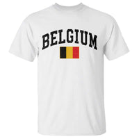 Vintage Belgium T Shirt Belgian Soccer Football Pride Gift for Fans