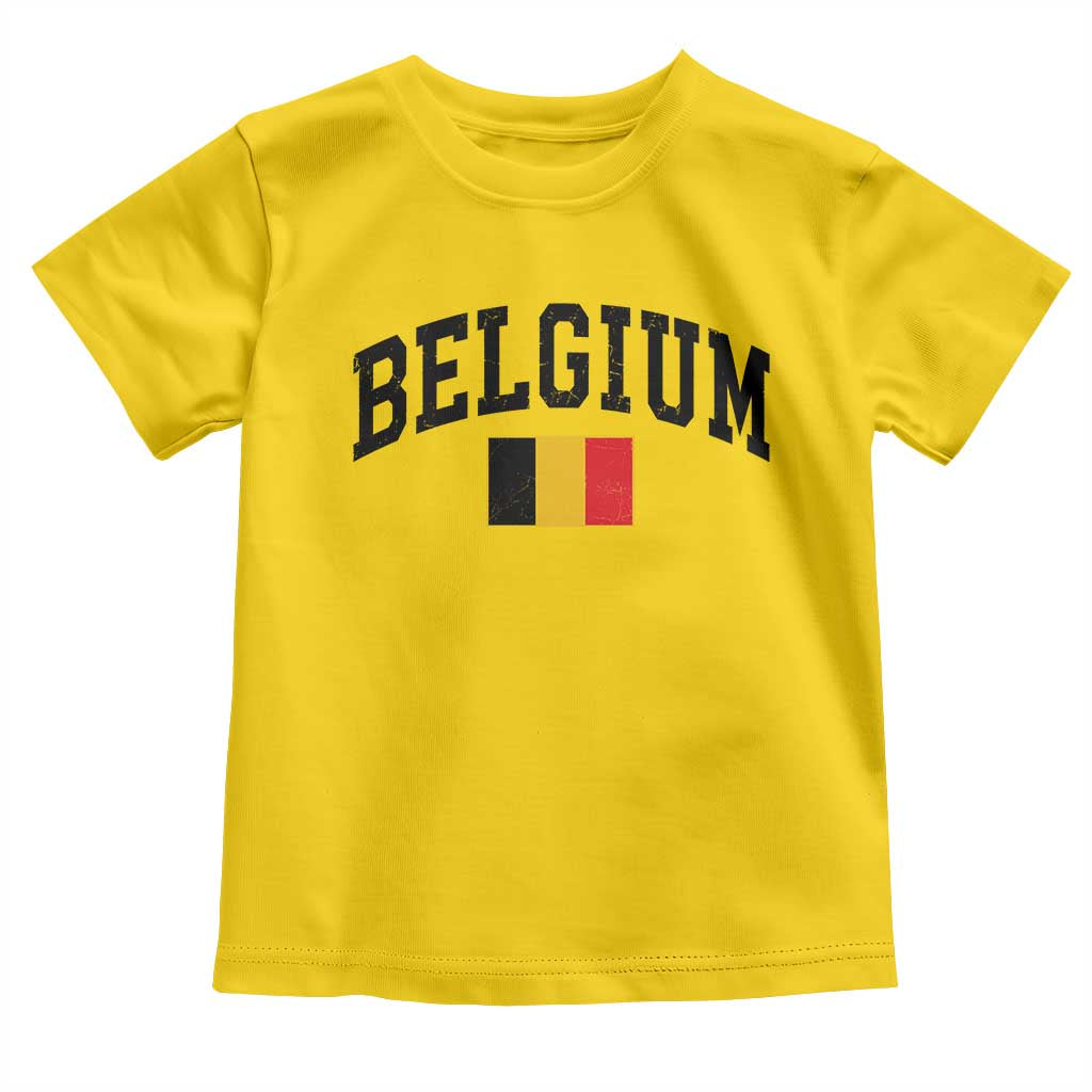 Vintage Belgium Toddler T Shirt Belgian Soccer Football Pride Gift for Fans
