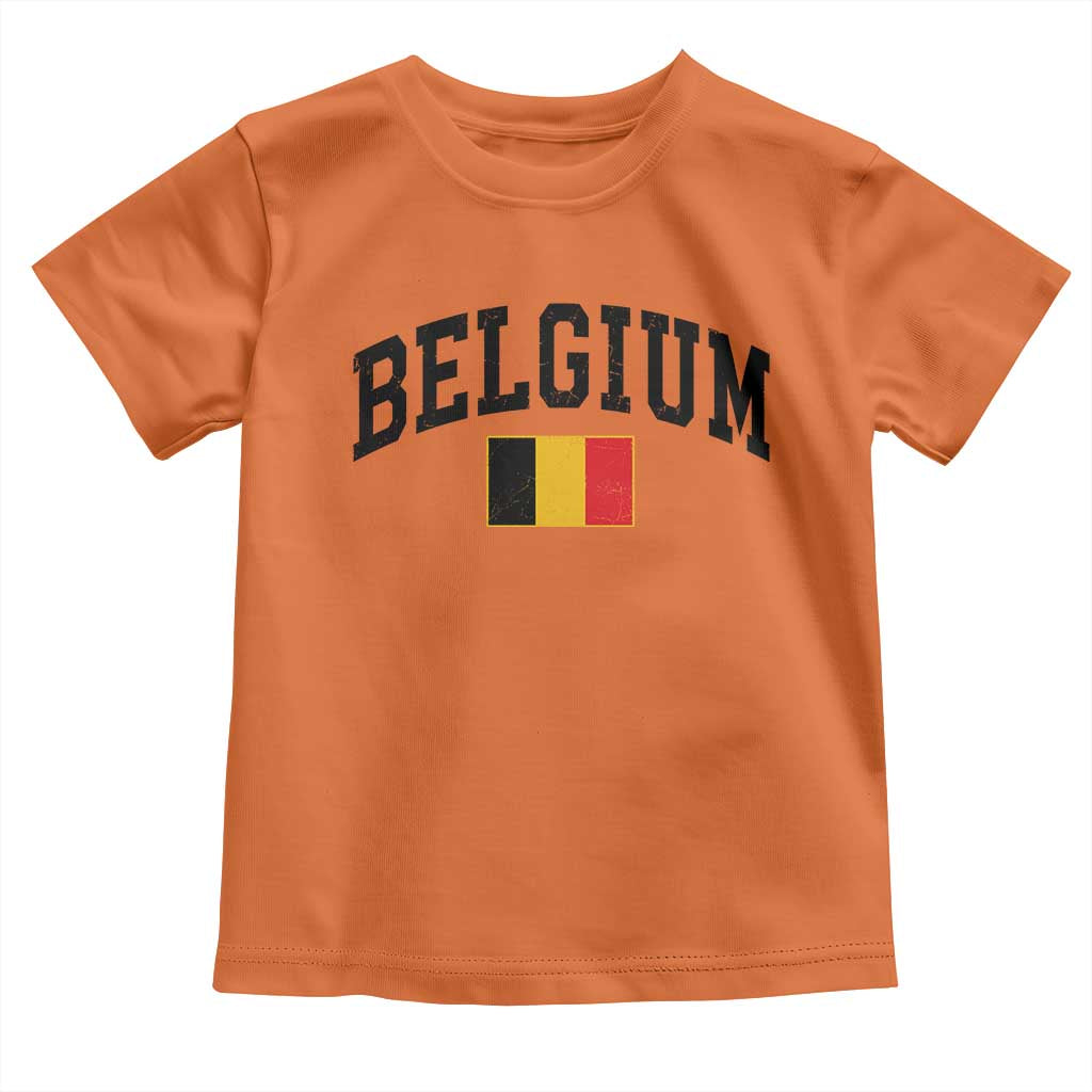 Vintage Belgium Toddler T Shirt Belgian Soccer Football Pride Gift for Fans