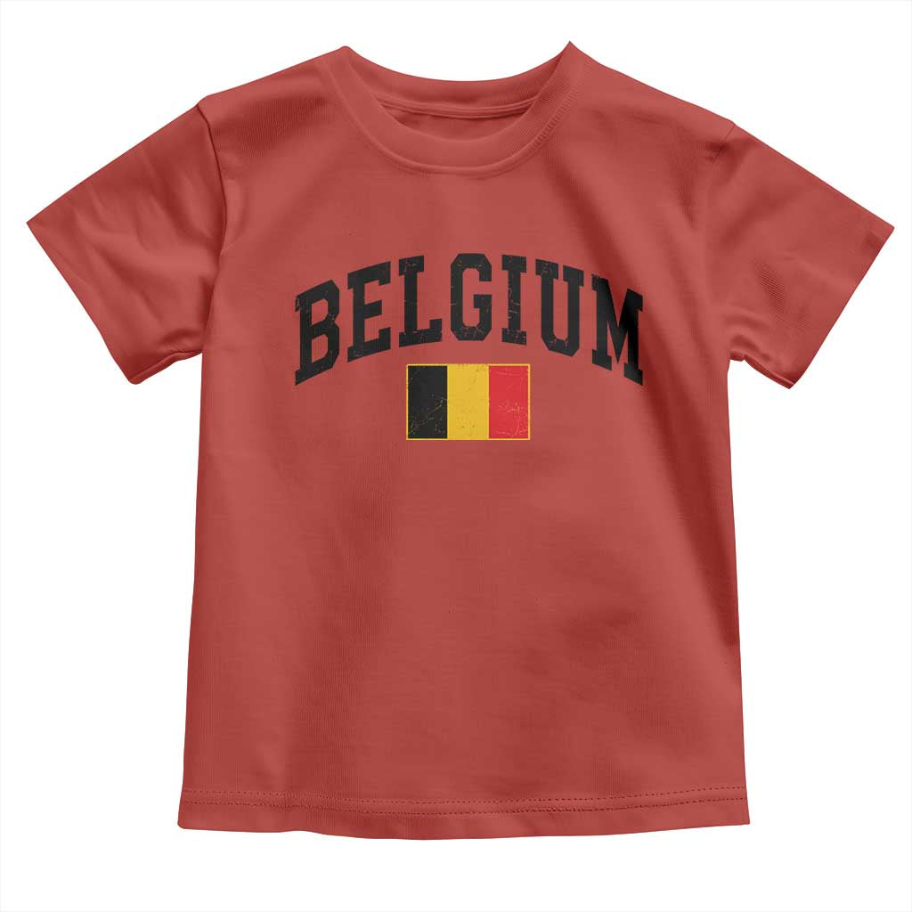 Vintage Belgium Toddler T Shirt Belgian Soccer Football Pride Gift for Fans