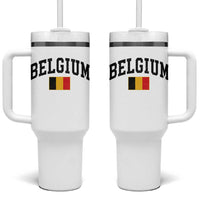 Vintage Belgium Tumbler With Handle Belgian Soccer Football Pride Gift for Fans