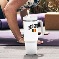 Vintage Belgium Tumbler With Handle Belgian Soccer Football Pride Gift for Fans