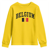 Vintage Belgium Youth Sweatshirt Belgian Soccer Football Pride Gift for Fans