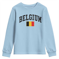 Vintage Belgium Youth Sweatshirt Belgian Soccer Football Pride Gift for Fans