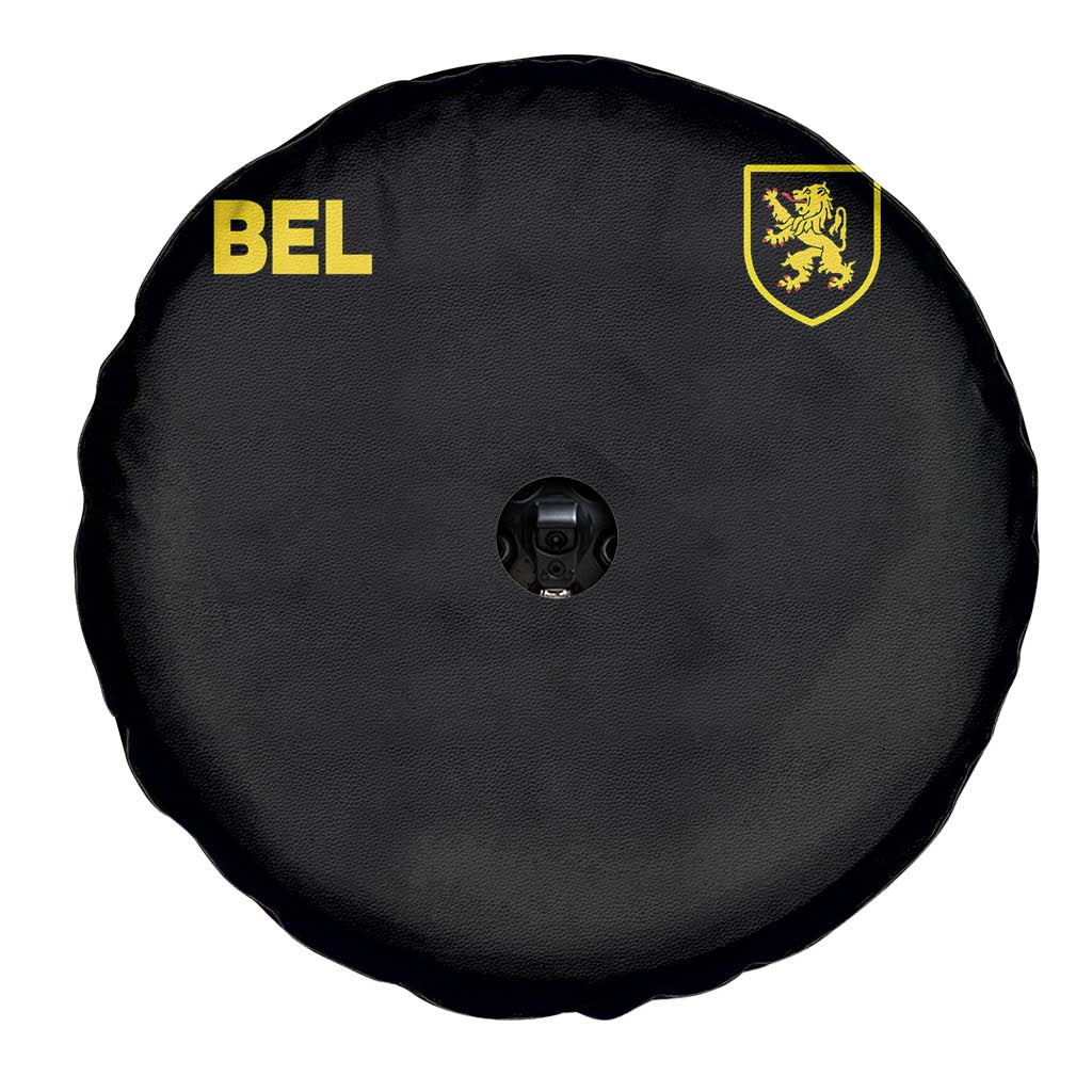 Vintage Belgium Spare Tire Cover Belgian Football Pride Belgium Lion Crest Soccer Graphic