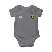 Vintage Belgium Baby Onesie Belgian Football Pride Belgium Lion Crest Soccer Graphic