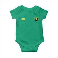 Vintage Belgium Baby Onesie Belgian Football Pride Belgium Lion Crest Soccer Graphic