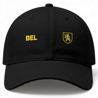 Vintage Belgium Baseball Cap Belgian Football Pride Belgium Lion Crest Soccer Graphic