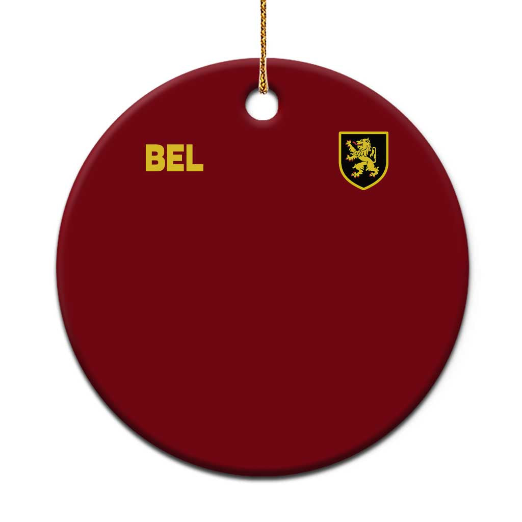 Vintage Belgium Ceramic Ornament Belgian Football Pride Belgium Lion Crest Soccer Graphic